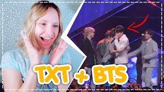 TXT + BTS REACTION/РЕАКЦИЯ | KPOP ARI RANG