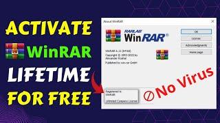 How To Activate WinRAR For Life Time For Free | Activate WinRAR 2022