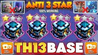 UNBEATENTH13 WAR BASE WITH REPLAY || TOP 10 TH13 WAR BASE WITH LINK || TH13 ANTI 3 STAR BASE