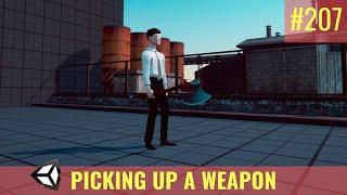 #207 Picking Up a Weapon (Part2) - Unity Tutorial