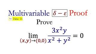 Delta-Epsilon Limits for a function of two variables f(x,y) - Beginner Techniques