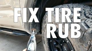 How to Fix your Tire Rub Issues Part 1 ... Toyota Tacoma or any other offroad truck / suv