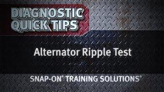 Alternator Ripple Test- Diagnostic Quick Tips | Snap-on Training Solutions®