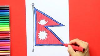 How to draw the National Flag of Nepal #art #artforall #arttutorial #easydrawing