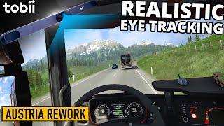 ETS2 1.44 Exploring Reworked Austria with EYE Tracker (Tobii Eye Tracker 5, Adaptive Cruise Control)