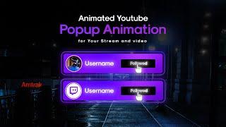 Twitch Social Media Widget Animation for Streamers // Social Media Lower Thirds