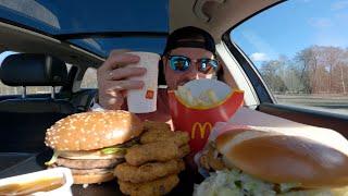 McDonald's Mukbang, New Double Big Mac, McCrispy, Spicy Chicken Nuggets & Fries Mukbang