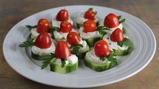 Cucumber Tomato Bites Appetizer! ~Tasty & Quick Recipes