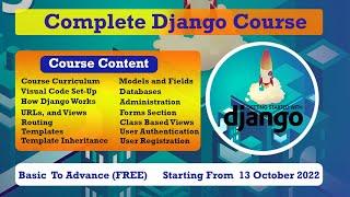 Django Class#01:-- Django Course Introduction, Setup And Quick Help