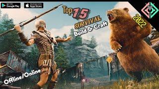 Top 15 Best Survival Games for android/ios 2022 | high graphics offline games | build & craft games