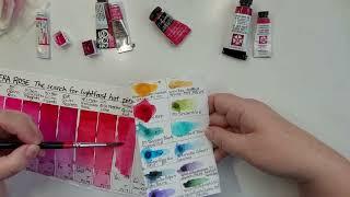 Fugitive Pinks Versus Lightfast Pinks in Watercolour - Substitutions for Opera Rose