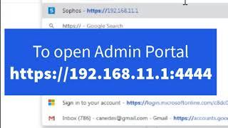 Sophos User Login and Logout