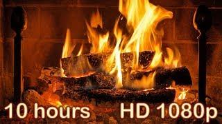  10 HOURS  Fireplace Burning  NO ADS  HQ fireplace sound  Sleep Sounds with Relaxing Fireplace