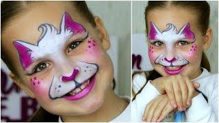 Super Fast & Easy Kitty-Cat  face painting tutorial