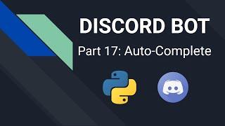 Discord Bot mit Python programmieren | Part 17: Auto-Complete | Pycord Tutorial Deutsch