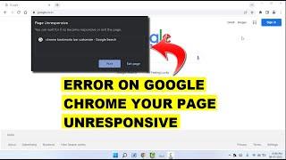 How to Fix Page Unresponsive Error on Google Chrome | Windows