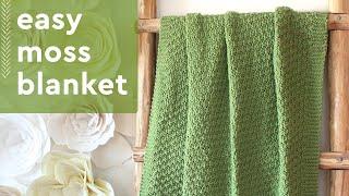 Moss Landing Blanket: Easy Knitting Pattern for Beginners