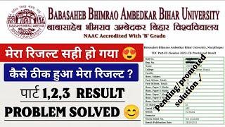 Brabu University result pending problem solved  || मेरा रिजल्ट कैसे हुआ ठीक ? || bihar university |