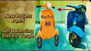 electric vespa conversion | one wheel vespa | self balancing electric scooter | Robotech-pk