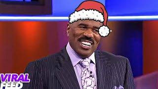 HILARIOUS Christmas Rounds On FAMILY FEUD USA With Steve Harvey! | VIRAL FEED