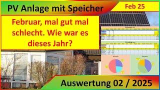 Lohnt sich meine PV Anlage Solaranlage mit Speicher - Februar 2025 - Gut oder schlecht?