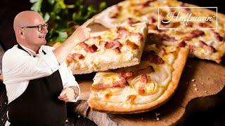 Flammkuchen selber machen: Knuspriger Teig und herzhafter Belag | Flammkuchen Rezept I @CALLEkocht