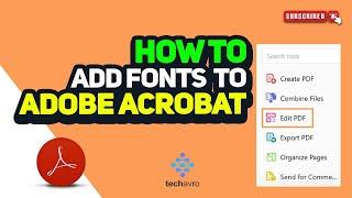 How to add fonts to adobe acrobat 2024