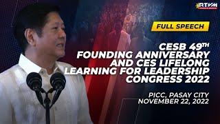 CESB 49th Founding Anniversary and CES Lifelong Learning for Leadership Congress 2022 (Speech)