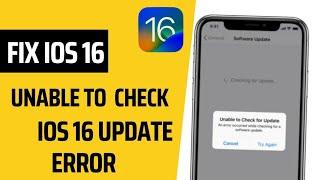 Unable To Check For ios 16 Update - How To Solved Unable To Check ios 16 Update Error