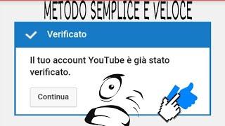 Come verificare l'account di YouTube metodo semplice e veloce