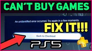 PS5 CAN'T BUY GAMES EASY FIX! (Fast Solution)