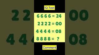 Check your IQ Level#iq #iqtest#math#maths#shorts@SLDJfromSg