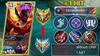 NEW ALDOUS ONE SHOT BUILD AND EMBLEM 2024 | AUTO 1 HIT MATI! BUILD ALDOUS TERSAKIT 2024 - MLBB