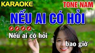  NẾU AI CÓ HỎI Karaoke Nhạc Sống Tone Nam ( CỰC KỲ HAY ) - Tình Trần Organ