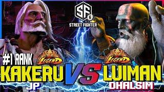 SF6 ▰ KAKERU (#1 Ranked JP) VS LUIMAN (Dhalsim) ▰ High Level Gameplay