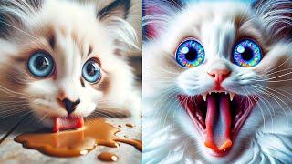 Kitty drinks coffee and turns HYPER!