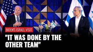 "Other Team, Not You" Joe Biden Absolves Israel Of Responsibility For Explosion At Gaza Hospital