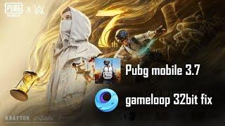 How to fix pubg mobile 3.7 gameloop 32 bit stuck in loading or crashing