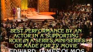 Edward James Olmos Wins Best Supporting Actor Mini Series - Golden Globes 1986