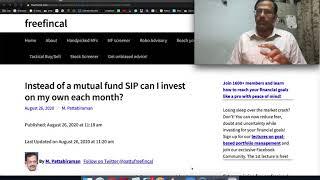 Instead of a mutual fund SIP can I invest on my own each month?