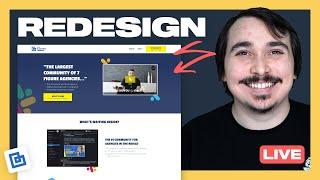 Redesigning A Website Landing Page for a Premium Slack Community Live - Web Design Tutorial