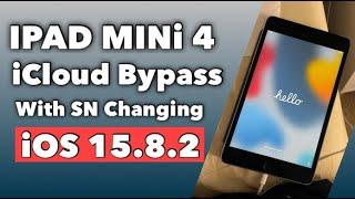 iPAD MINi 4 iOS 15.8.2 iCloud Bypass with Unlock Tool & how to change serial number