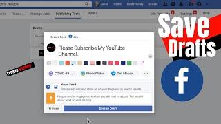 How to Create, Edit or Publish a Draft on Facebook Page