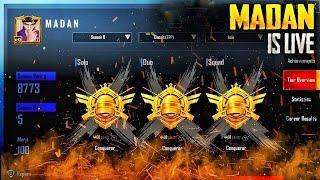 Solo , Duo & Squad Conqueror Push #bgmi #bgmilive #madanop #madan #bts