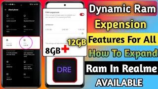 Realme Dynamic Ram Expansion Features | How To Add Virtual Ram  | How To Expand Ram In Realme!