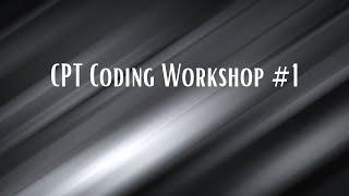 CPT Coding Workshop #1 - 01.10.2023