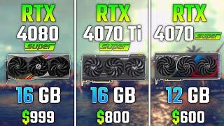 RTX 4080 SUPER vs RTX 4070 Ti SUPER vs RTX 4070 SUPER | Test in 7 Games