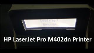 How to delete error, remove error "Load tray 1. Plain, Letter " HP LaserJet Pro M402dn Printer