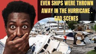 Terrible scenes after hurricane Milton in Florida, USA|Ships were thrown away. #hurricanemilton