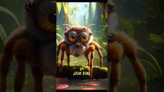 Spider vs lion king #ai #aianimation #trending